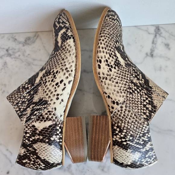 SILENT D, Ivtay Python Snakeskin Lether Nude Boot Bootie, Size 7.5 (38) - Picture 7 of 14